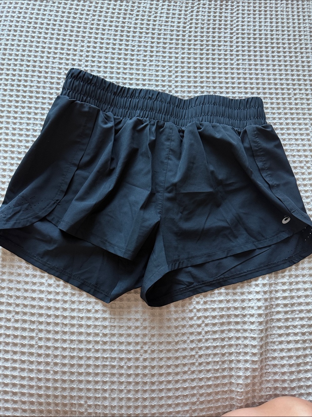 Asics Women's Black Layered Athletic Running Shorts